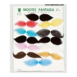 -BIGOTES DE CABELLO COLORES CON GOMITA