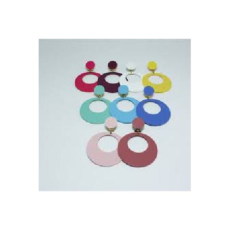 PENDIENTES ARO AZUL CIELO