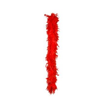 -BOA DE PLUMAS ROJA 180 CM