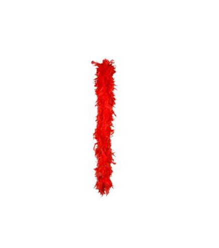 -BOA DE PLUMAS ROJA 180 CM