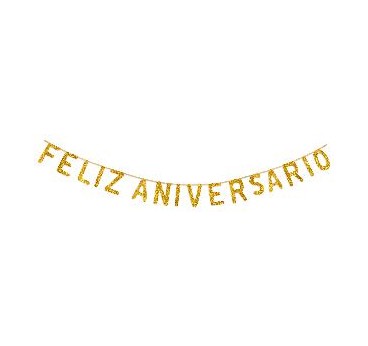 -GUIRNALDA FELIZ ANIVERSARIO ORO