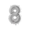-GLOBO FOIL PLATA - Nº 8