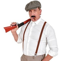 THE ROARING 20s FASHION (gorra, tirantes, bigote, cigarro)