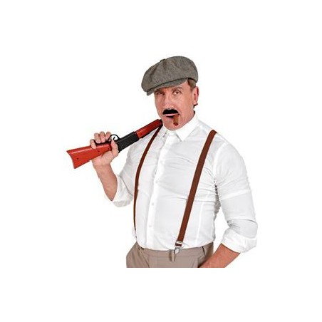 THE ROARING 20s FASHION (gorra, tirantes, bigote, cigarro)