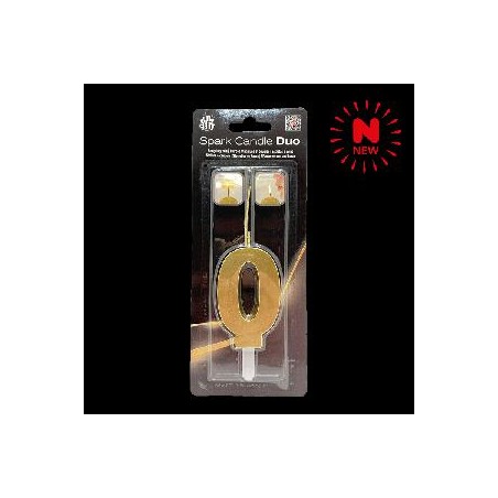 -SET BENGALA Y VELA ORO Nº 0