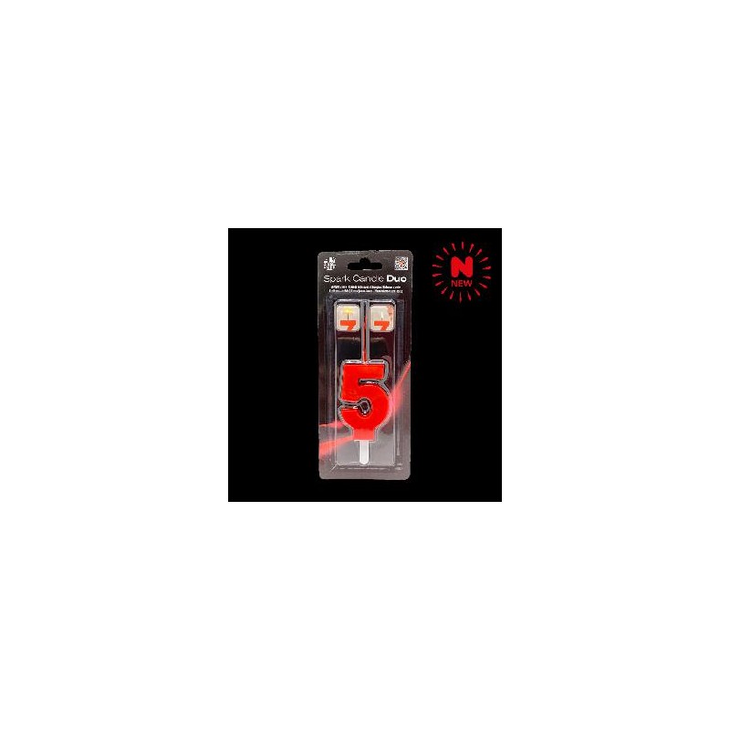 -SET BENGALA Y VELA ROJO Nº 5