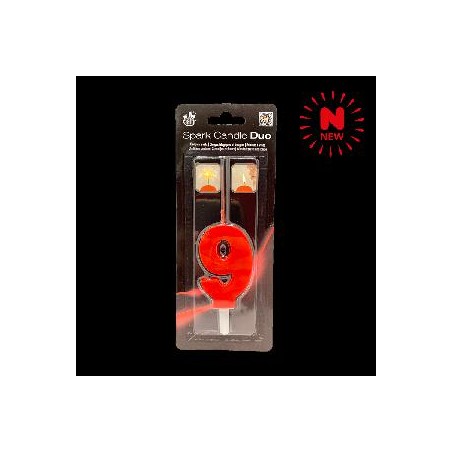 -SET BENGALA Y VELA ROJO Nº 9