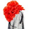 -DIADEMA CON ROSAS ROJAS Y VELO  CATRINA