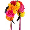 -DIADEMA FLORES CON CINTA CATRINA