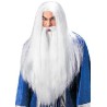 -PELUCA HECHICERO CON MAXI BARBA Y BIGOTE