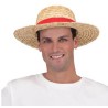 -SOMBRERO PAJA CON CINTA ROJA 58CM
