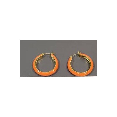 PENDIENTES ARO NARANJA Y DORADO
