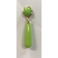 PENDIENTE LAGRIMA VERDE PISTACHO