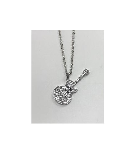 -COLLAR GUITARRA COLOR ORO- PLATA