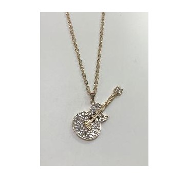 -COLLAR GUITARRA COLOR ORO- PLATA