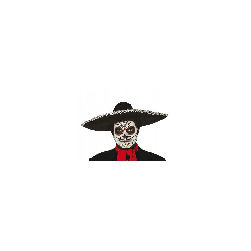 SOMBRERO MEXICANO FIELTRO NEGRO 55CM
