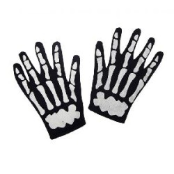 -GUANTES DE ESQUELETO PARA NIÑO