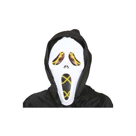MASCARA ASESINO CON CAPUCHA Y LUZ