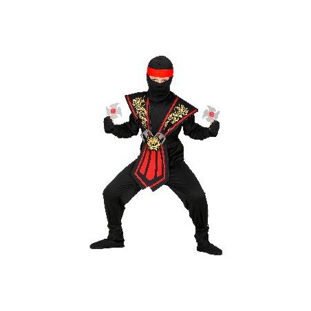 -DISFRAZ NINJA KOMBATROJA CON ARMAS 8-10