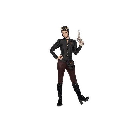-DISFRAZ LADY STEAMPUNK AVIADORA M-L