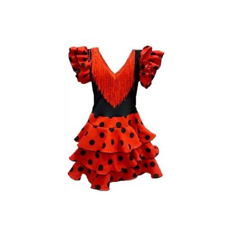 - VESTIDO SEVILLANA INFANTIL ESTAMPADO LUNAR 10