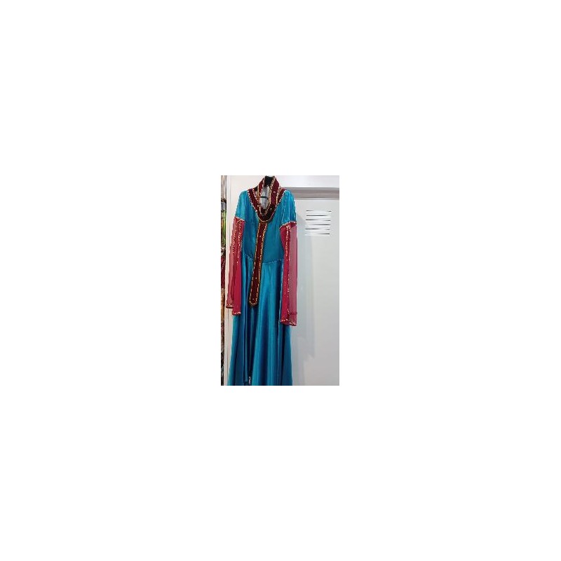 -VESTIDO MEDIEVAL REINA GINEBRA AZUL XL