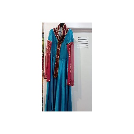 -VESTIDO MEDIEVAL REINA GINEBRA AZUL XL