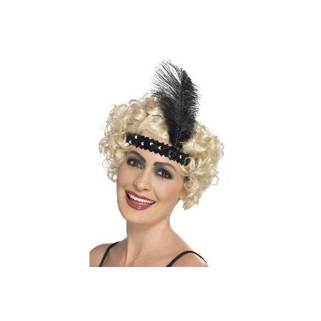 -CINTA PARA EL CABELLO FLAPPER NEGRA