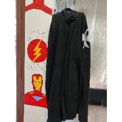 -CAPA CAPUCHA POLAR NEGRA CON CRUZ DE MALTA 3XL