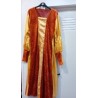 -VESTIDO MEDIEVAL MARRON Y DORADO
