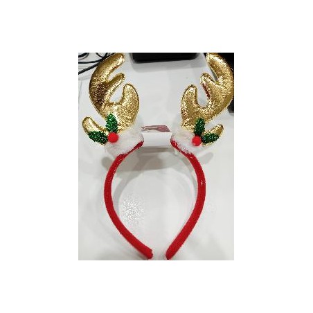-DIADEMA CUERNOS RENO METALIZADOS