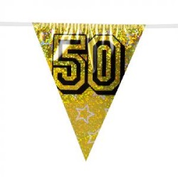 -GUIRNALDA BANDERA HOLOGRAFICA "50"