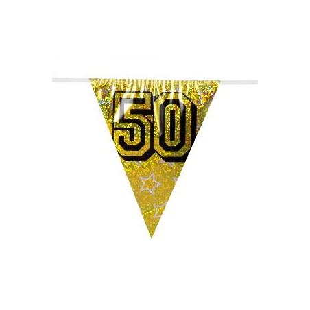 -GUIRNALDA BANDERA HOLOGRAFICA "50"