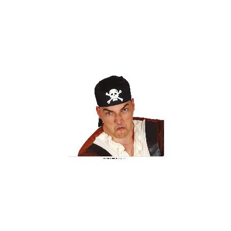 SOMBRERO PIRATA TELA NEGRO
