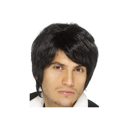 -PELUCA DE BOY BAND NEGRA