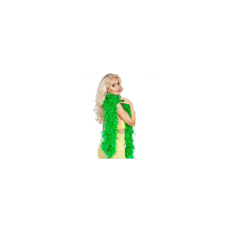 -BOA DE PLUMAS VERDE HIERBA 50gr (180 cm)