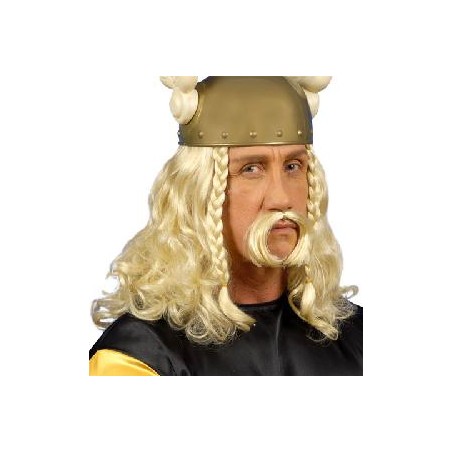 -PELUCA VIKINGO RUBIA CON BIGOTE