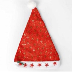 -GORRO PAPA NOEL LUCES - LUNA-ESTRELLA
