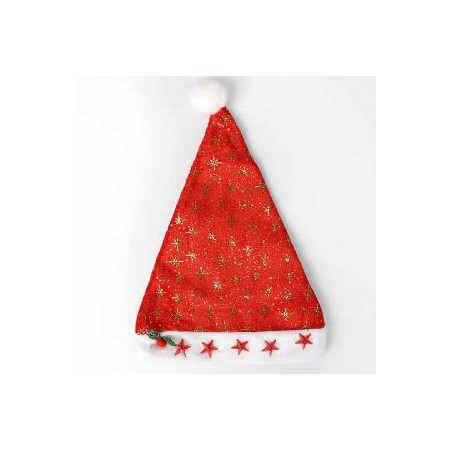 -GORRO PAPA NOEL LUCES - LUNA-ESTRELLA