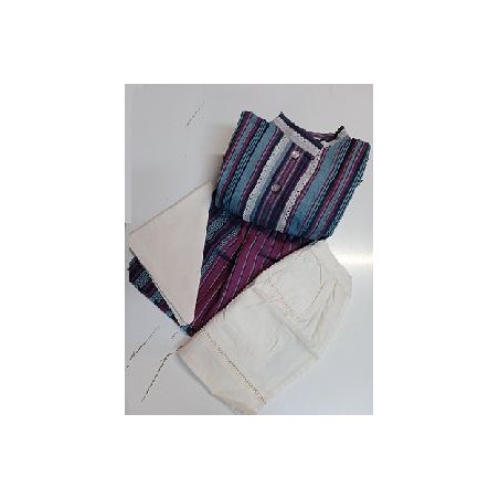 -TRAJE NESKA AZUL Y GRANATE A RAYAS 00