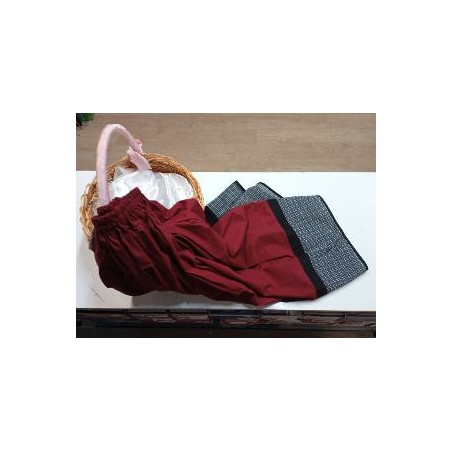 FALDA REGIONAL GRANATE CON BIES T-14