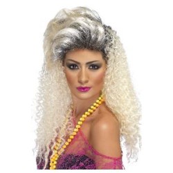 -PELUCA RUBIA AÑOS 80 RIZADA