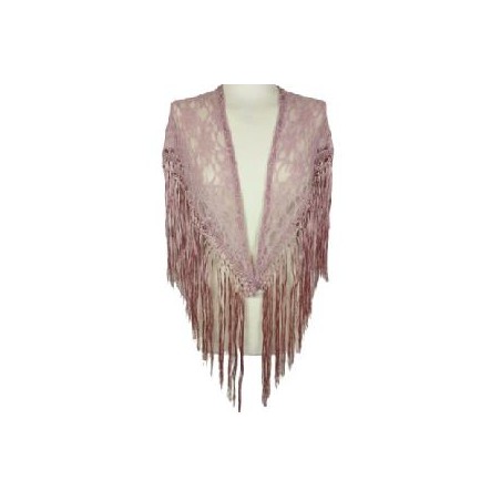 MANTON ROSA PALO BORDADO FLORES