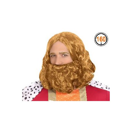 -PELUCA CON BARBA REY RUBIA