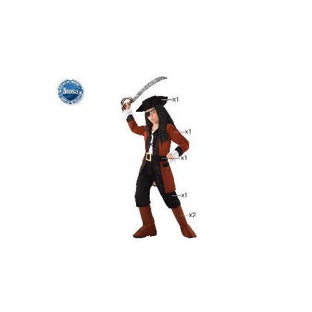 -DISFRAZ PIRATA UNISEX 10-12