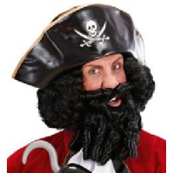 -PELUCA Y BARBA PIRATA CON TIRABUZONES