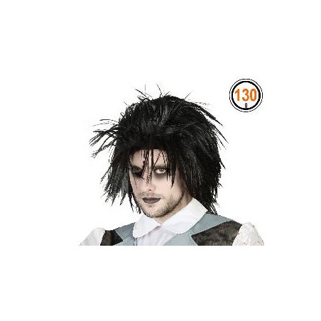 -PELUCA NEGRA CORTA DESPEINADA