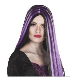 -PELUCA BRUJA NEGRO Y VIOLETA