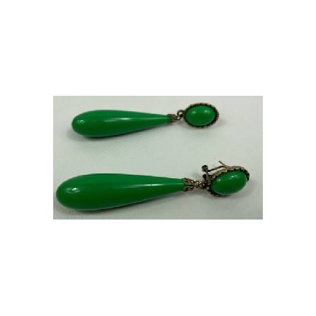 PENDIENTE LAGRIMA VERDE