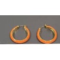 PENDIENTES ARO NARANJA Y DORADO